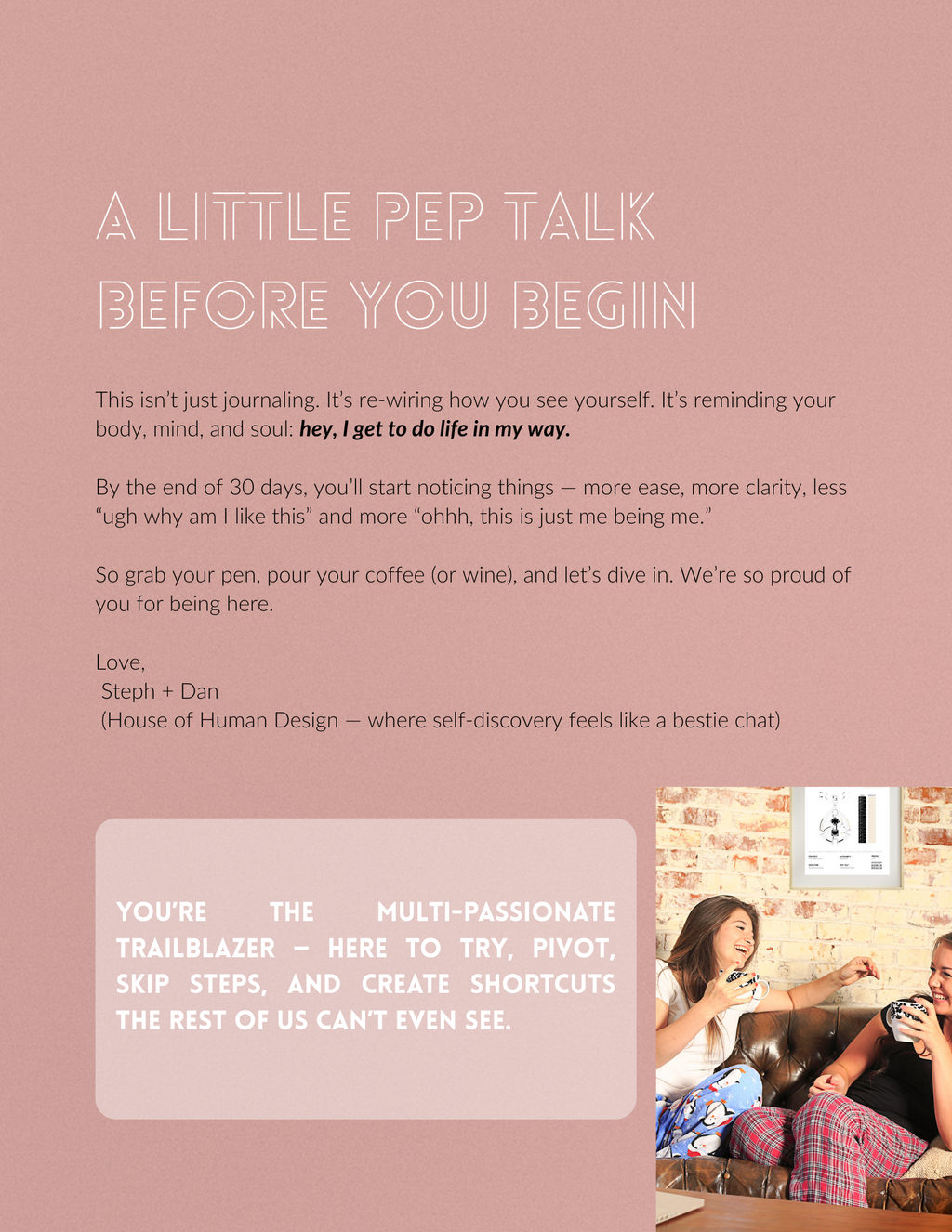 Human Design Manifesting Generator workbook (digital product)