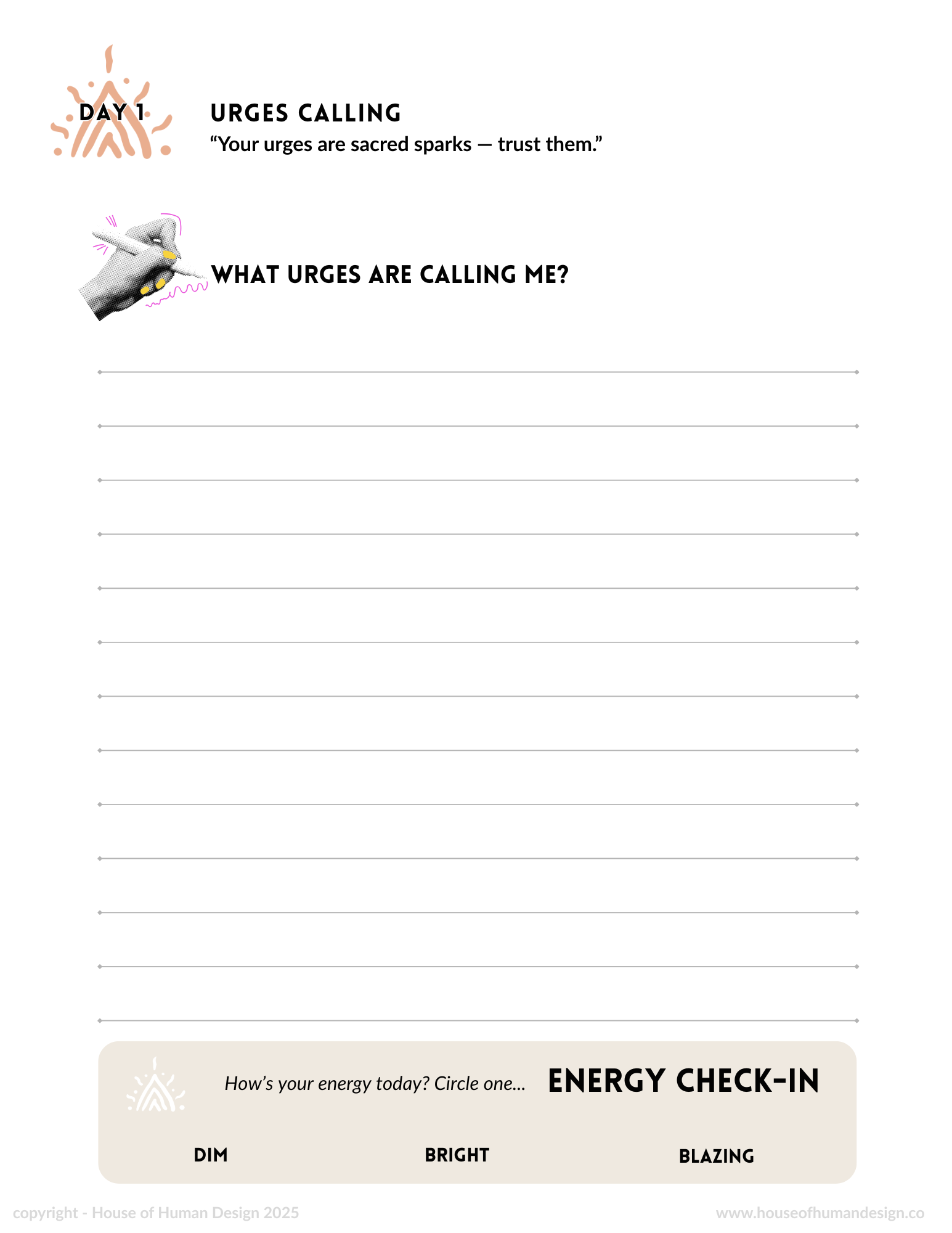 Human Design Manifestor workbook (digital product) | Human Design type