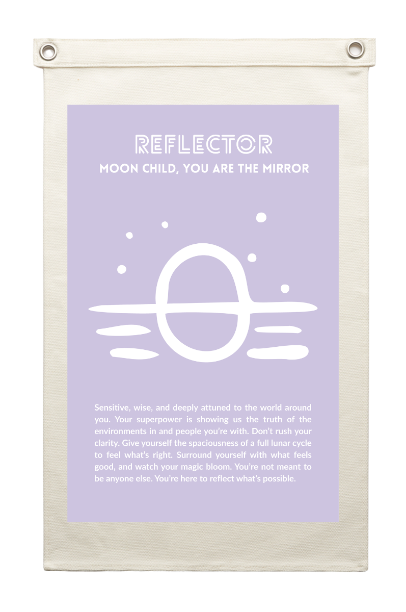 Human Design Type Manifesto - canvas flag